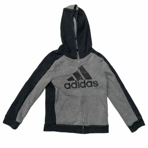 Adidas Logo Full Zip Activewear Hoodie - Picture 1 of 3